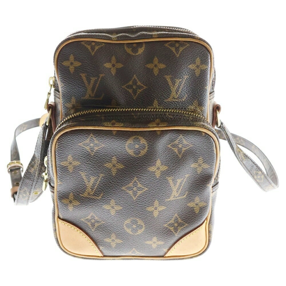 LOUIS VUITTON Monogram Amazon Shoulder Bag Brown Leather